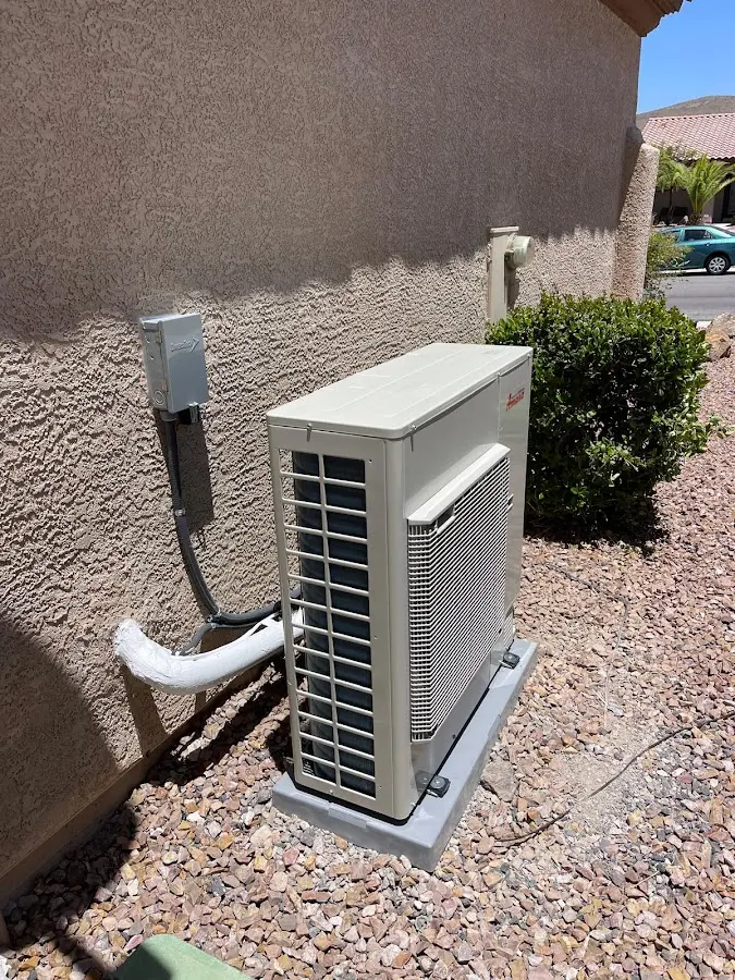 Residential air conditioning condenser unit in North Tustin